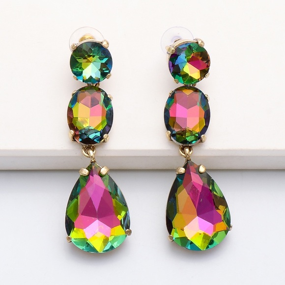 Lana Bean Jewels Jewelry - Tear drop crystal earrings